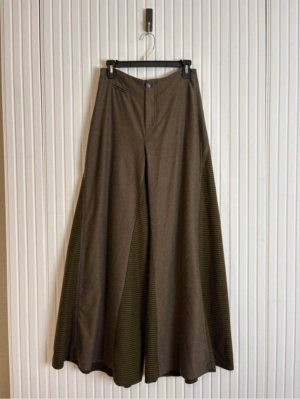 Free People Wide Leg Plaid Pants 2 Dark Academia Professor Ivy League Scholar